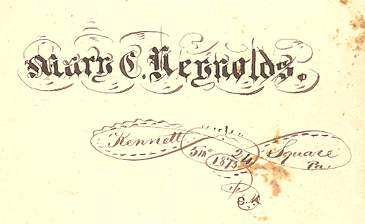 Autograph Book of Mary C. Reynolds